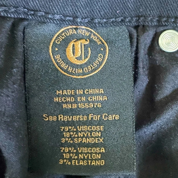 Cultura New York mens black jeans with a little stretch 36/30 & classic 5 pocket - Picture 7 of 8